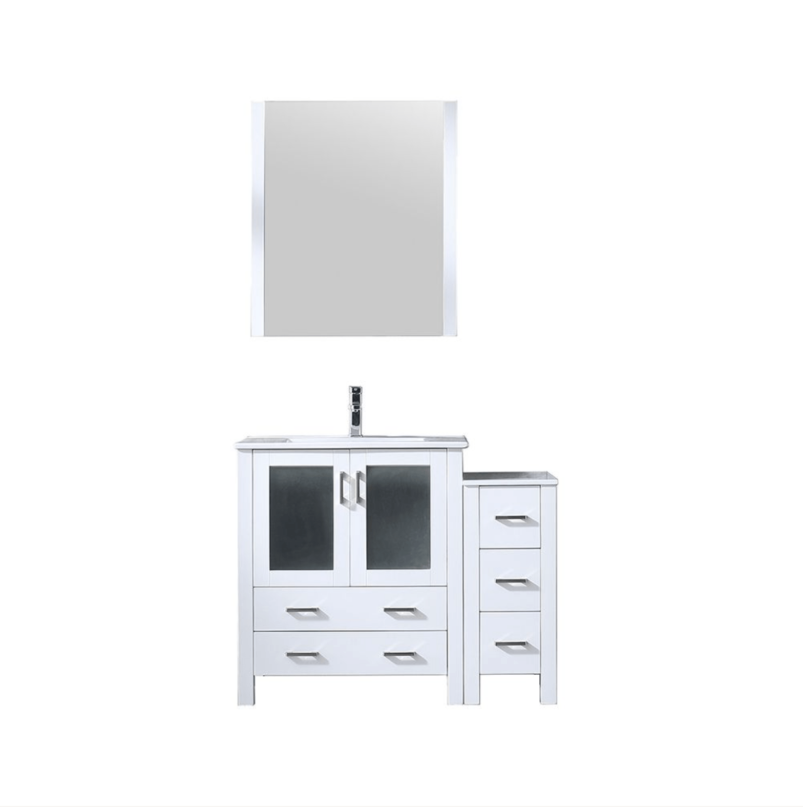 Bell + Modern Bathroom Vanity Harborfront Single Bath Vanity with Side Cabinet