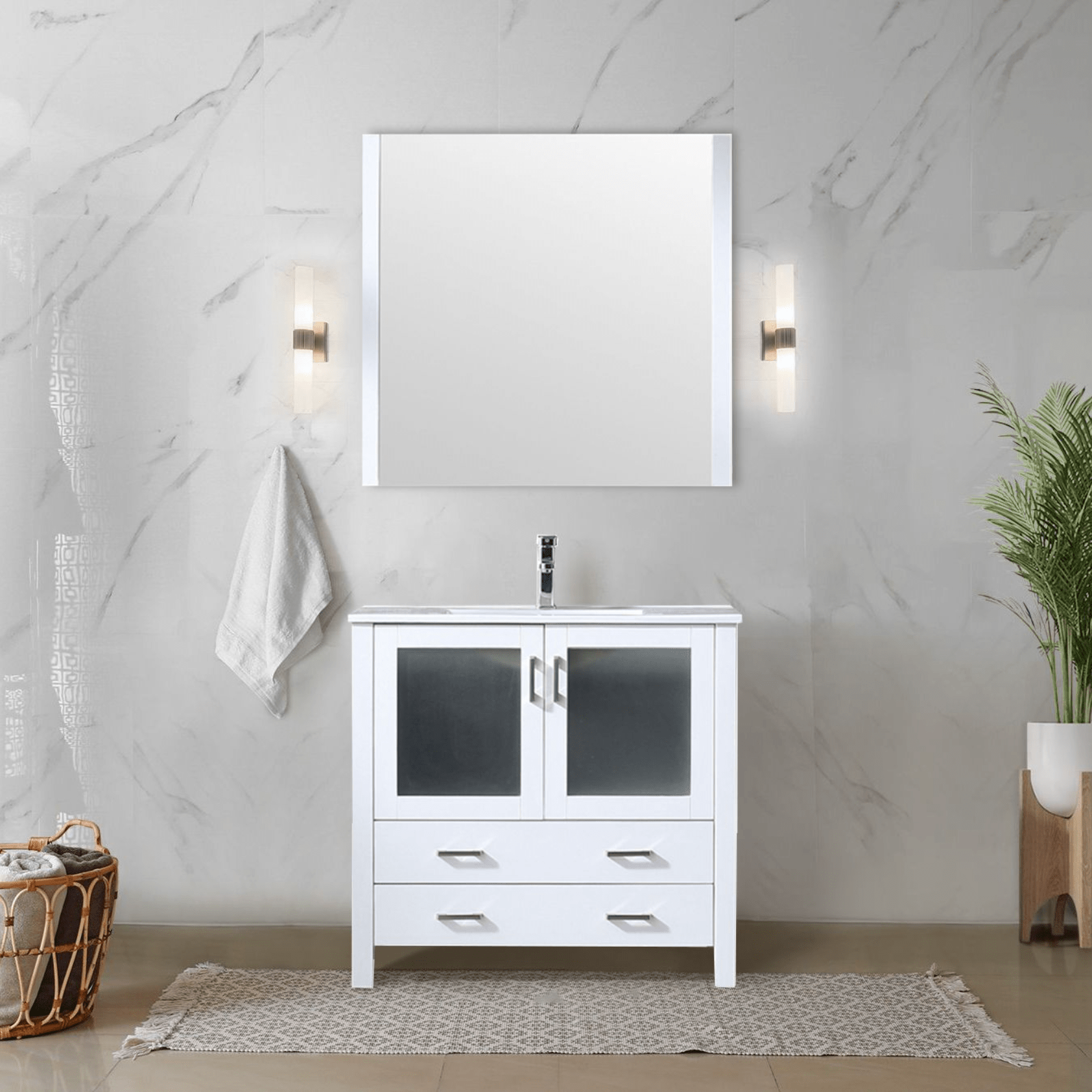 Lexora Bathroom Vanity White / 36