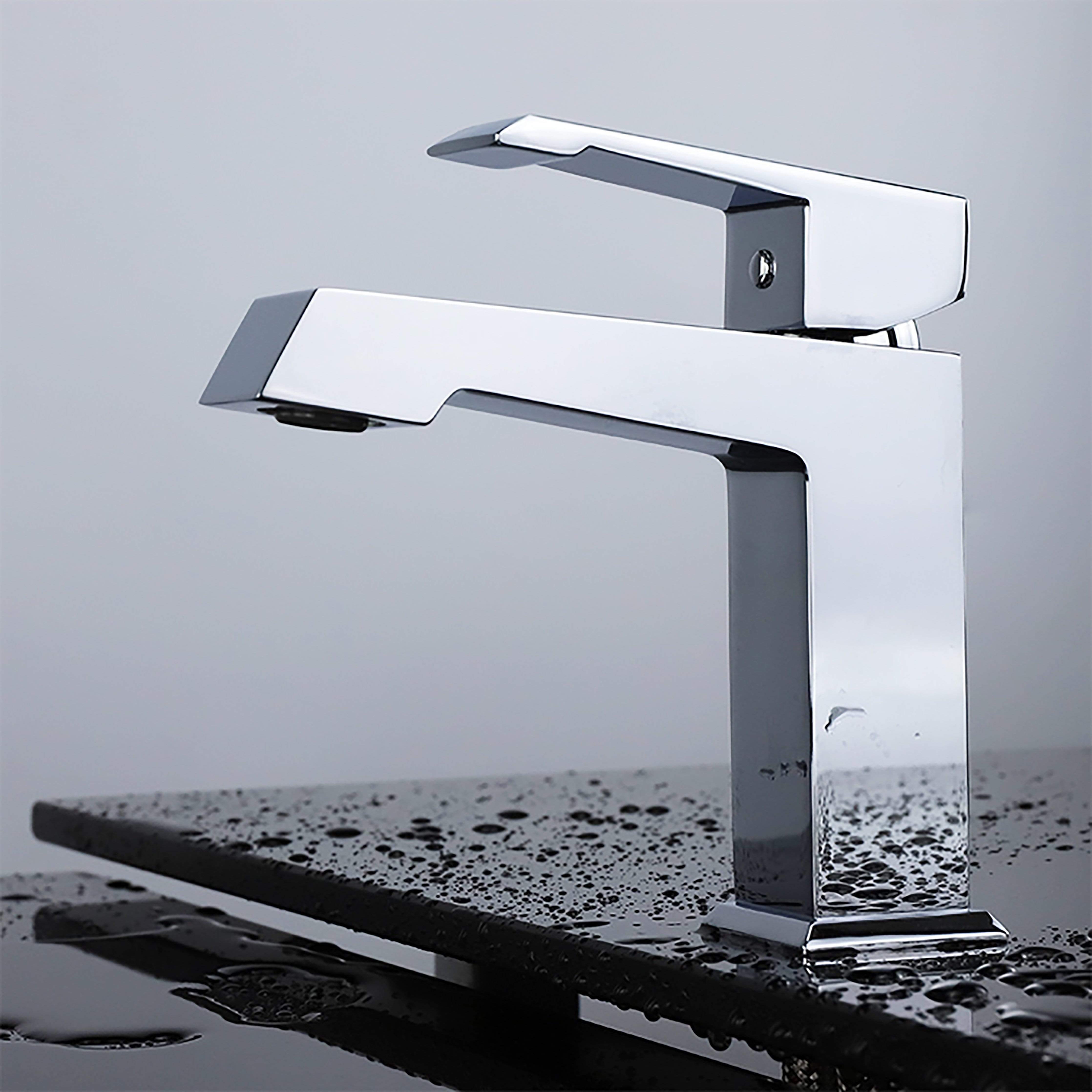 Lexora Faucet Chrome Labaro Brass Single Hole Bathroom Faucet