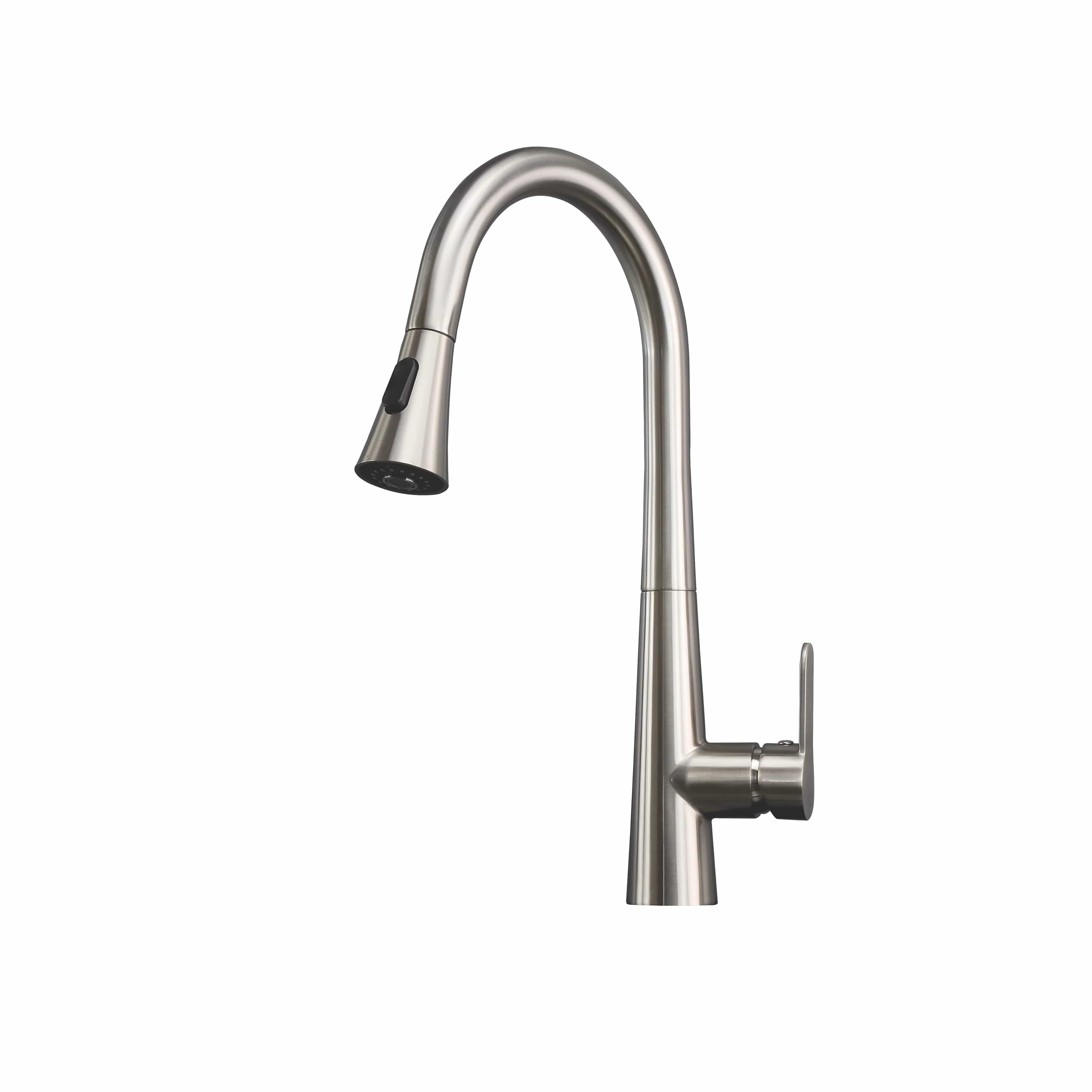 Lexora Faucet Furio Brass Kitchen Faucet w/ Pull Out Sprayer